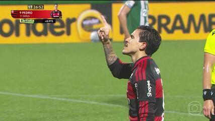 Pedro marca duas vezes, assume artilharia do Brasileirão e avisa: “Sedento por mais”