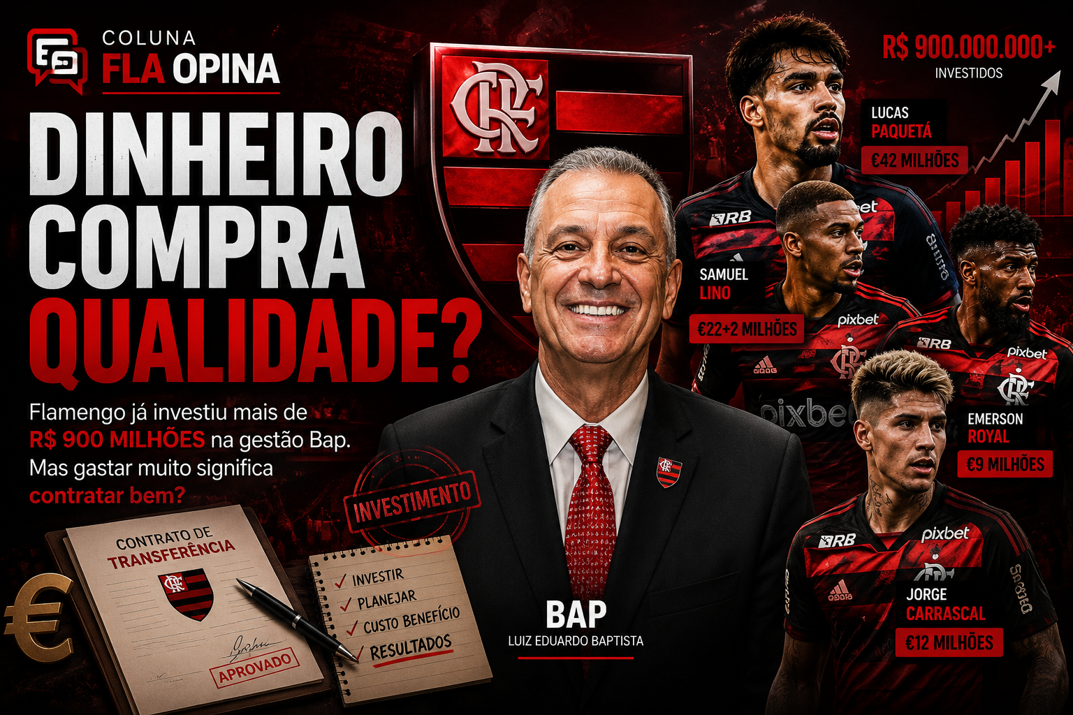 Flamengo gasta como gigante. Mas dinheiro compra qualidade?