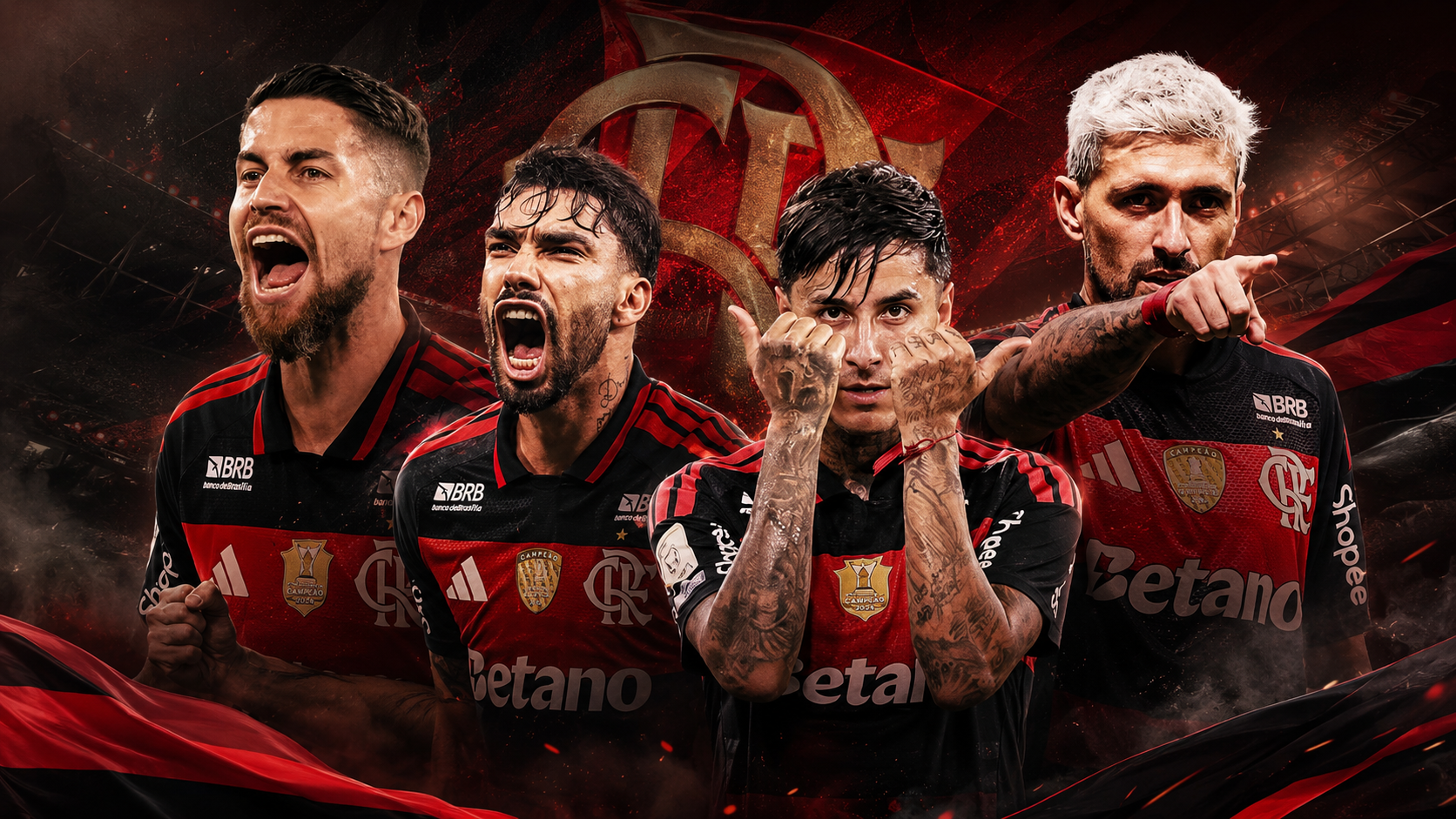 Quarteto do Flamengo soma só 175 minutos junto em 2026