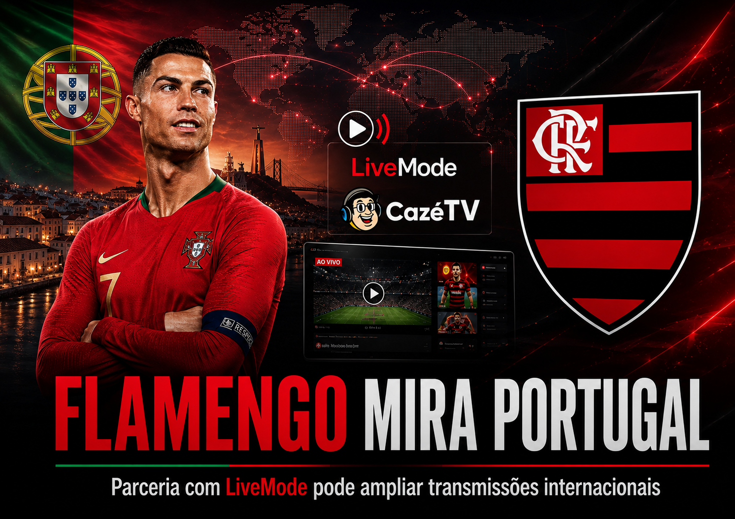 Flamengo negocia com LiveMode para crescer em Portuga